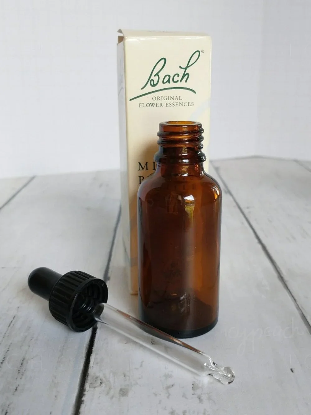 Bach Flowers Empty Mixing Bottle NIB 30ml Amber Glass Bottle with Dropper Cap